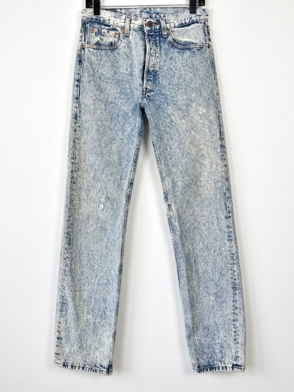 VTG 90s Levi's 501 Acid Wash Jeans Straight Leg High Rise Button Fly USA Sz 31